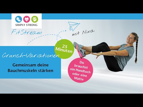 Preview image for the video "FitStream: Crunch-Variationen mit Nina". Preview image for the video "FitStream: Crunch-Variationen mit Nina".